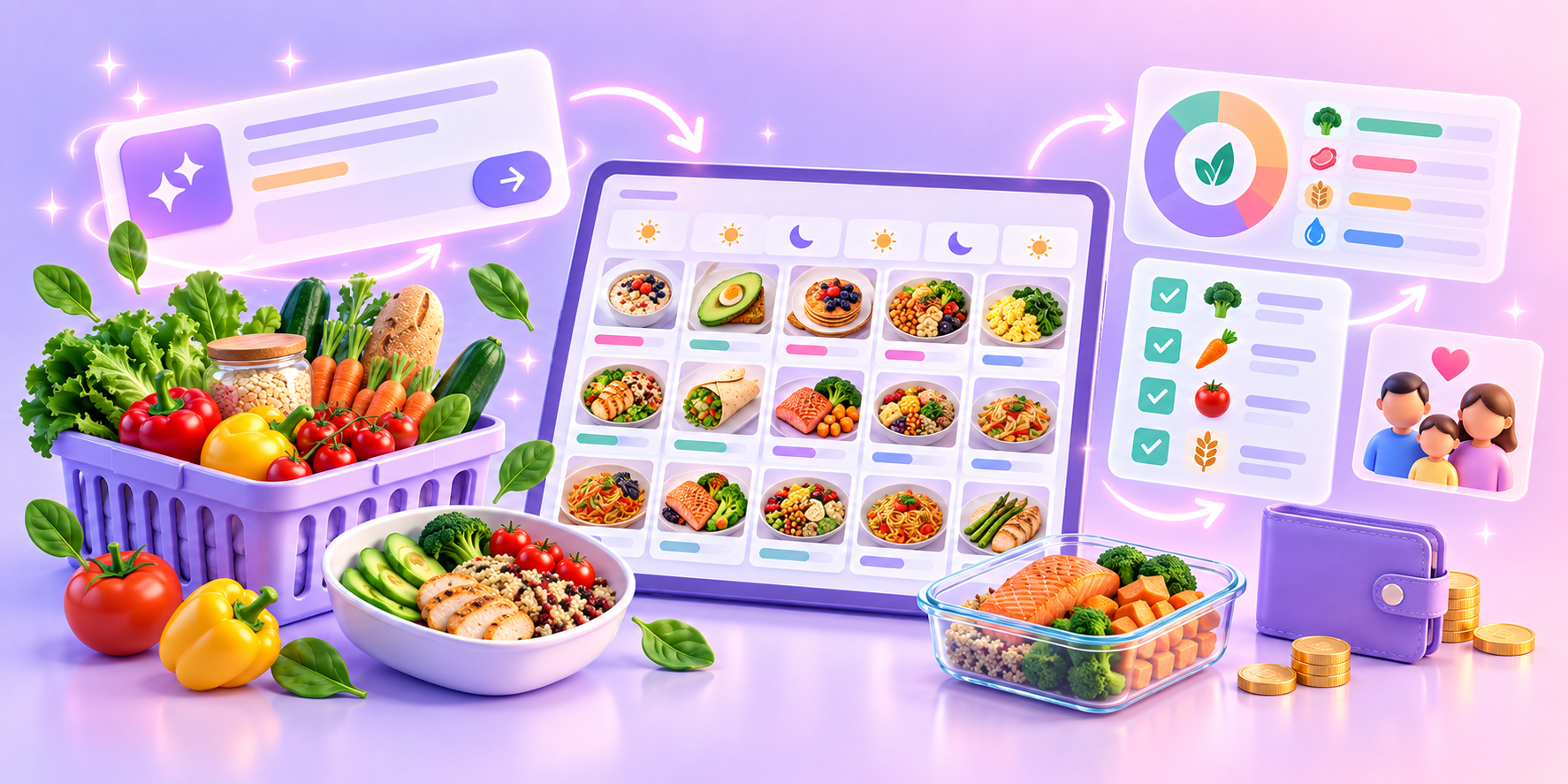 Нейросеть составляет меню с учетом продуктов, семейных предпочтений, бюджета и баланса рациона