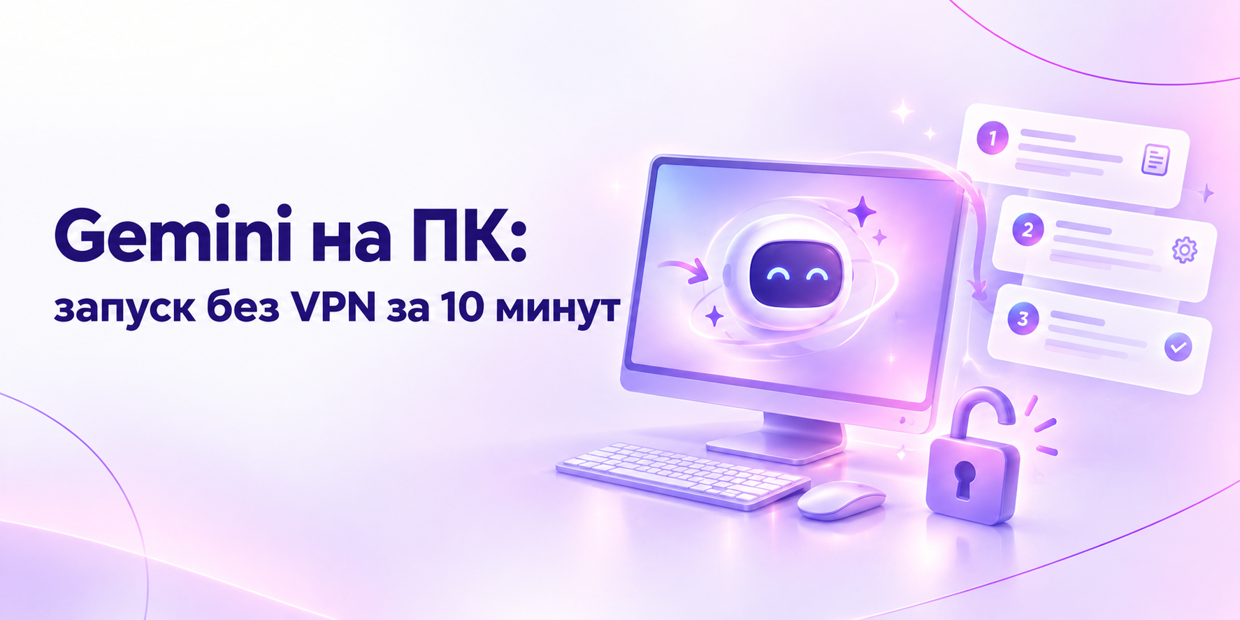 Запуск Gemini на ПК без VPN: три способа и пошаговая инструкция