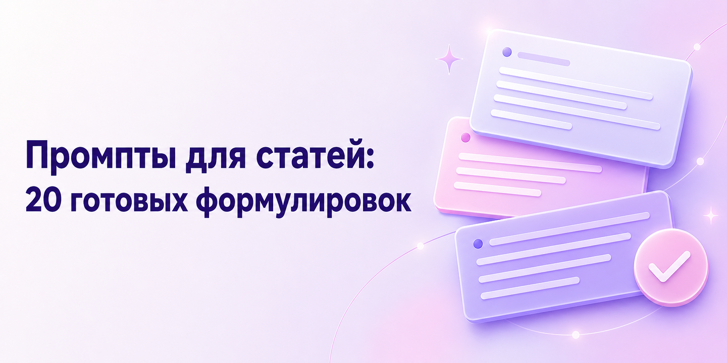Промпты для написания статей: 20 готовых формулировок для структурированного текста